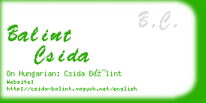 balint csida business card